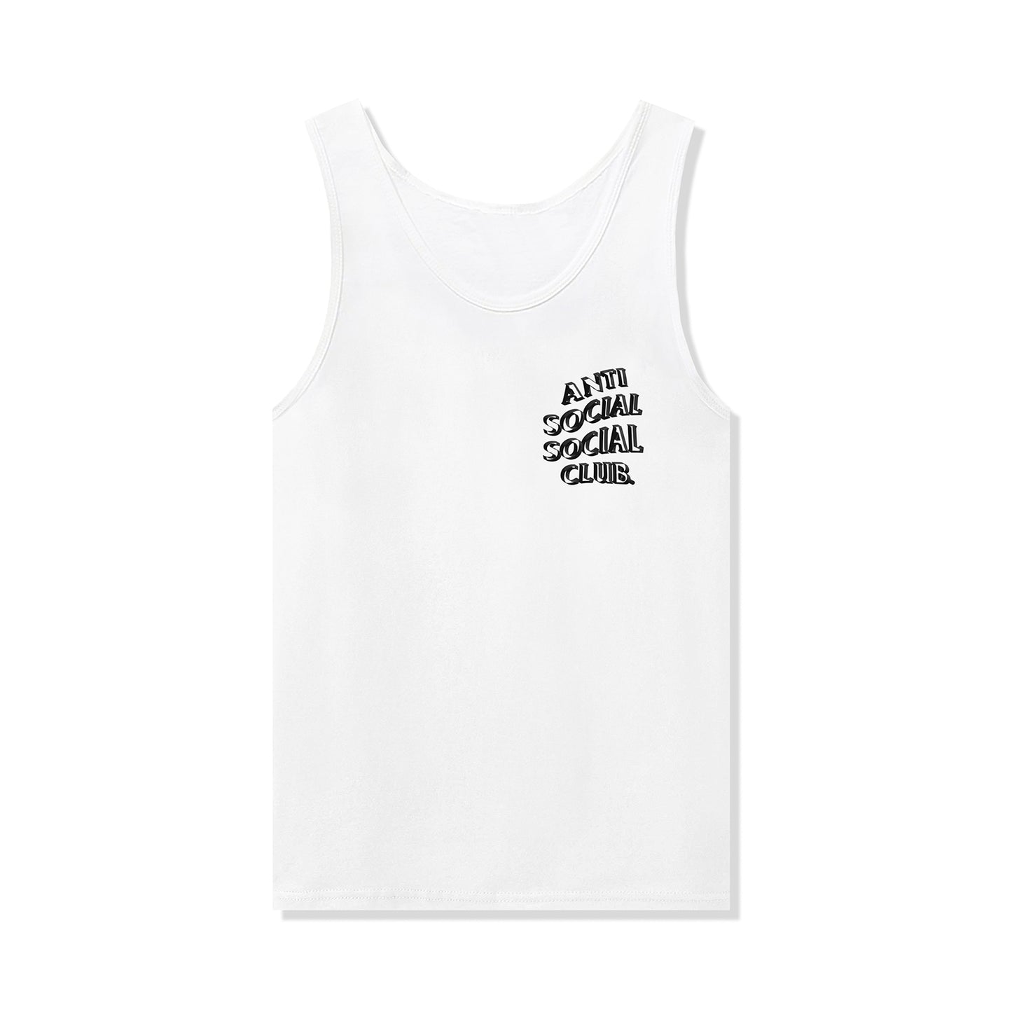 White tank, small ASSC graphic, front