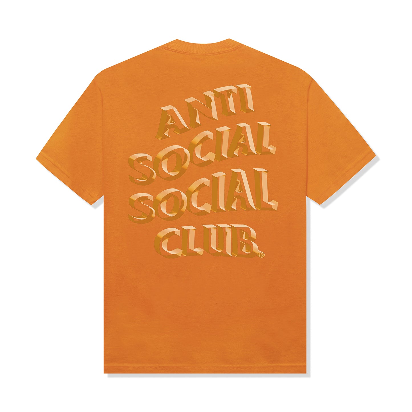 Orange sherbet tee, large ASSC graphic, back