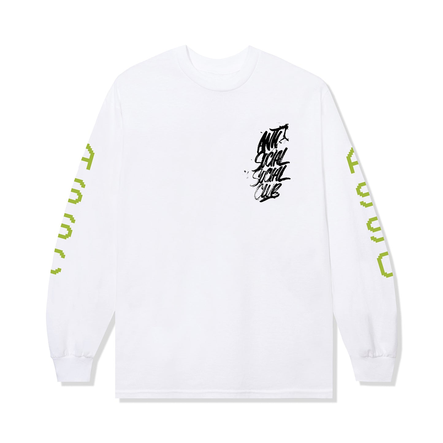 Dystopian Crime Wave Long Sleeve Tee - White