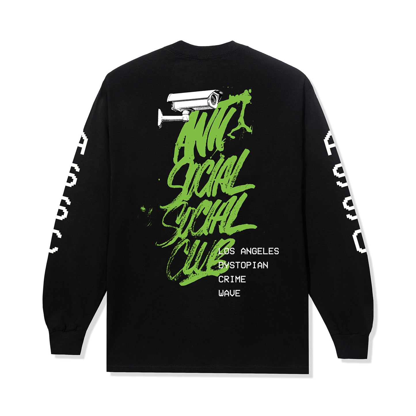 Dystopian Crime Wave Long Sleeve Tee - Black