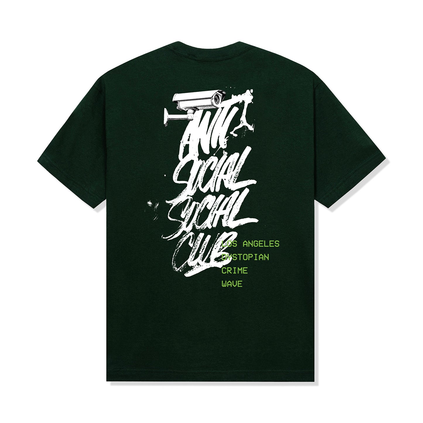 Dystopian Crime Wave Tee - Emerald