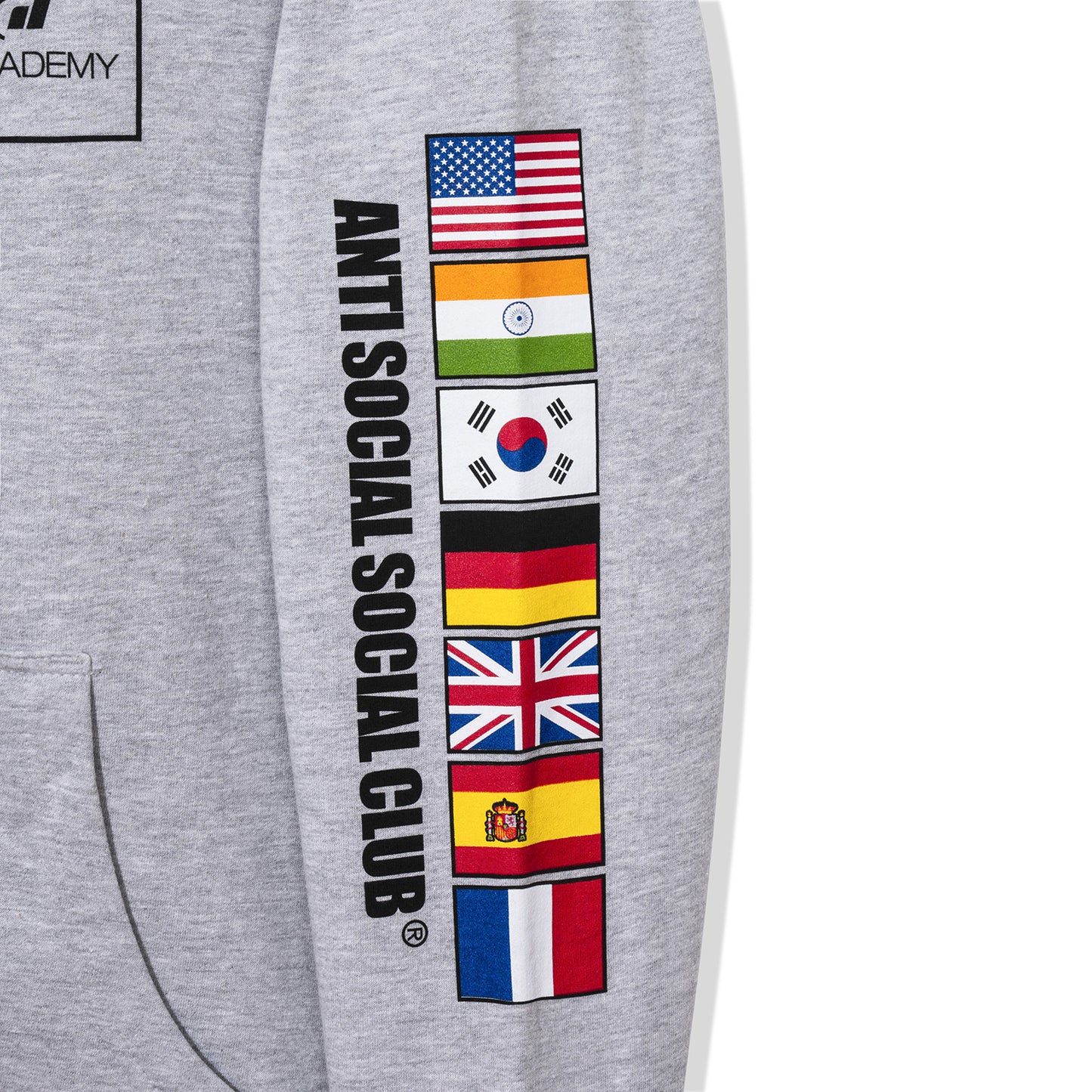 ASSC x Gran Turismo Flag Zip Hoodie - Heather Grey