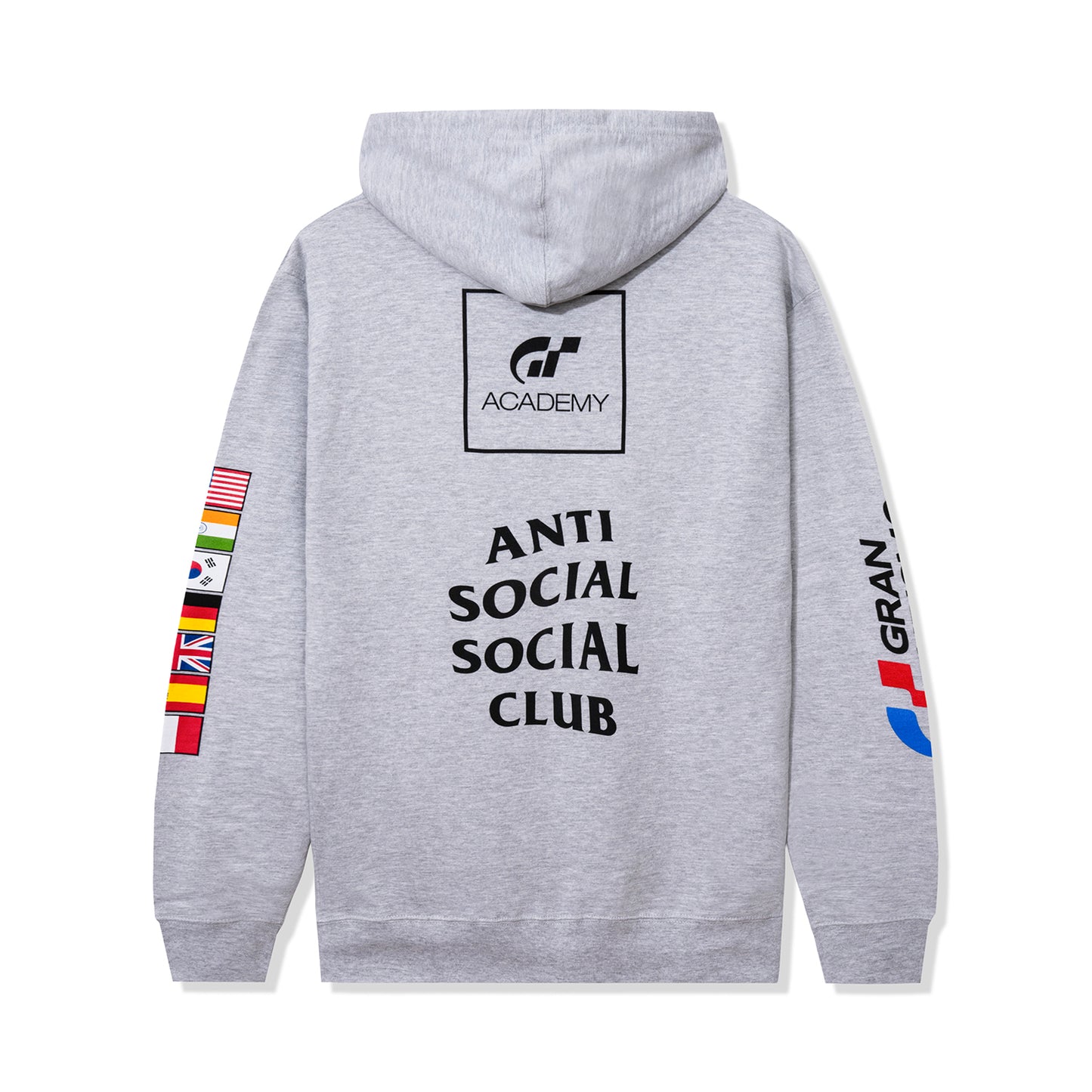 ASSC x Gran Turismo Flag Zip Hoodie Heather Grey