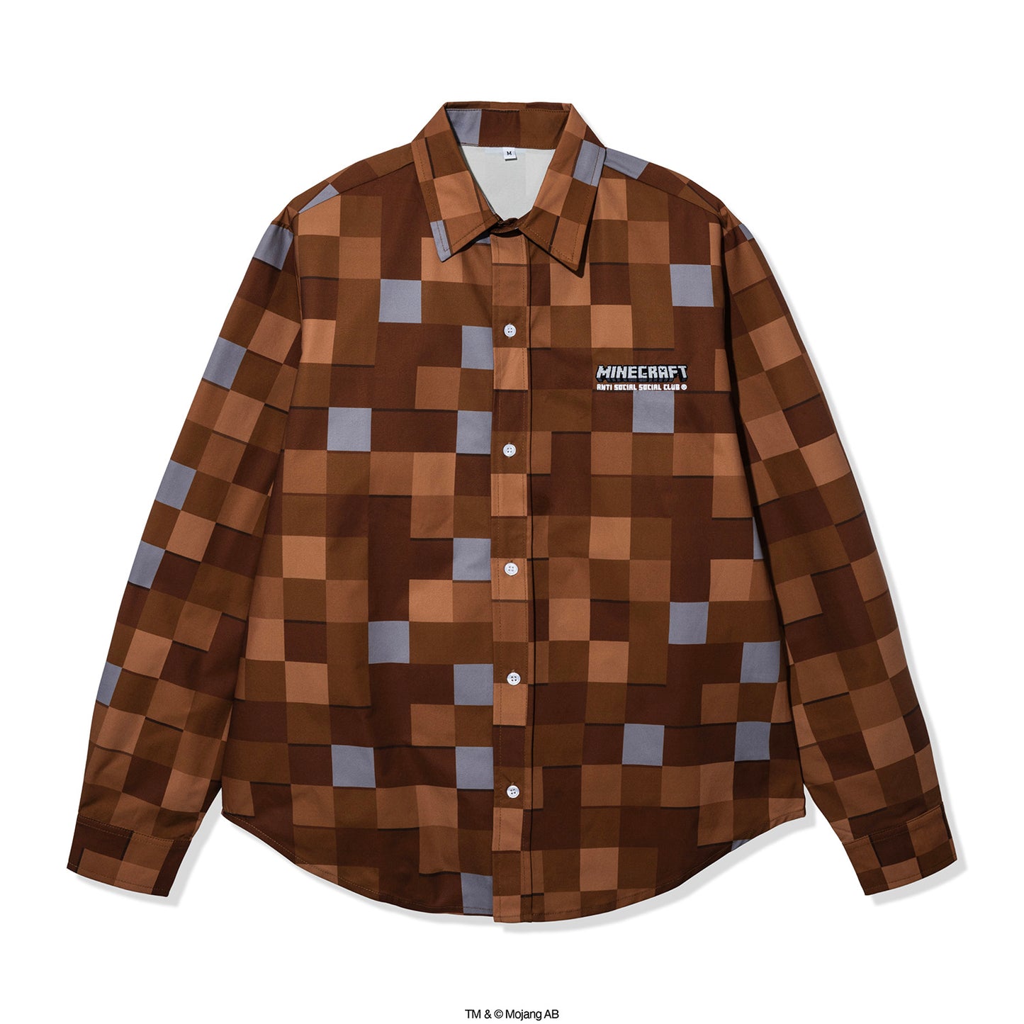 ASSC x Minecraft Pixel Plaid Button Down