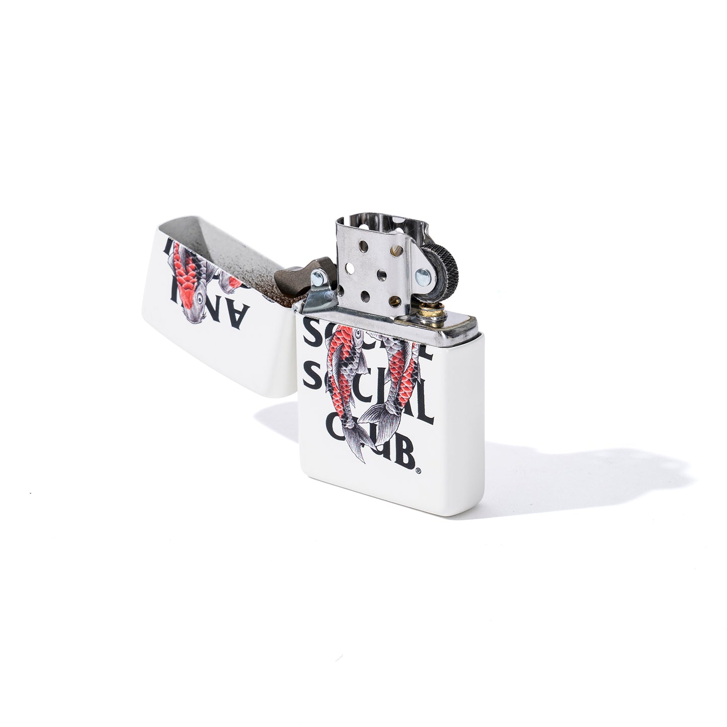 Koi Garden White Zippo Lighter
