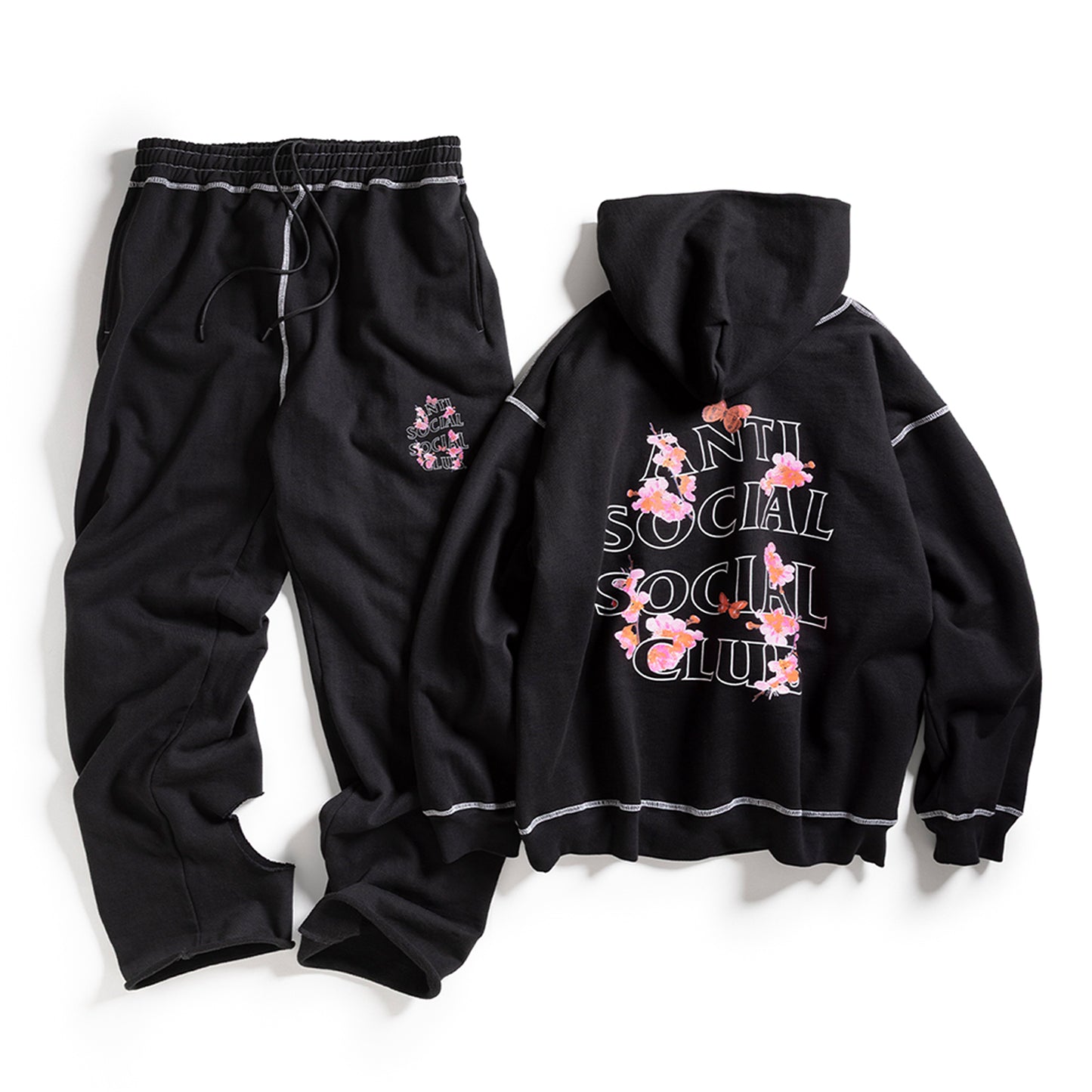 CONTRAST STITCH HOODIE