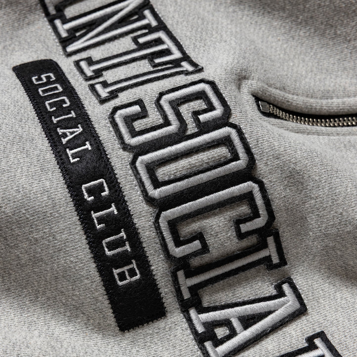 FELT THE SAME APPLIQUE QUARTER-ZIP