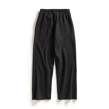 Embroidered Rose Kkotch Sweats Open Hem