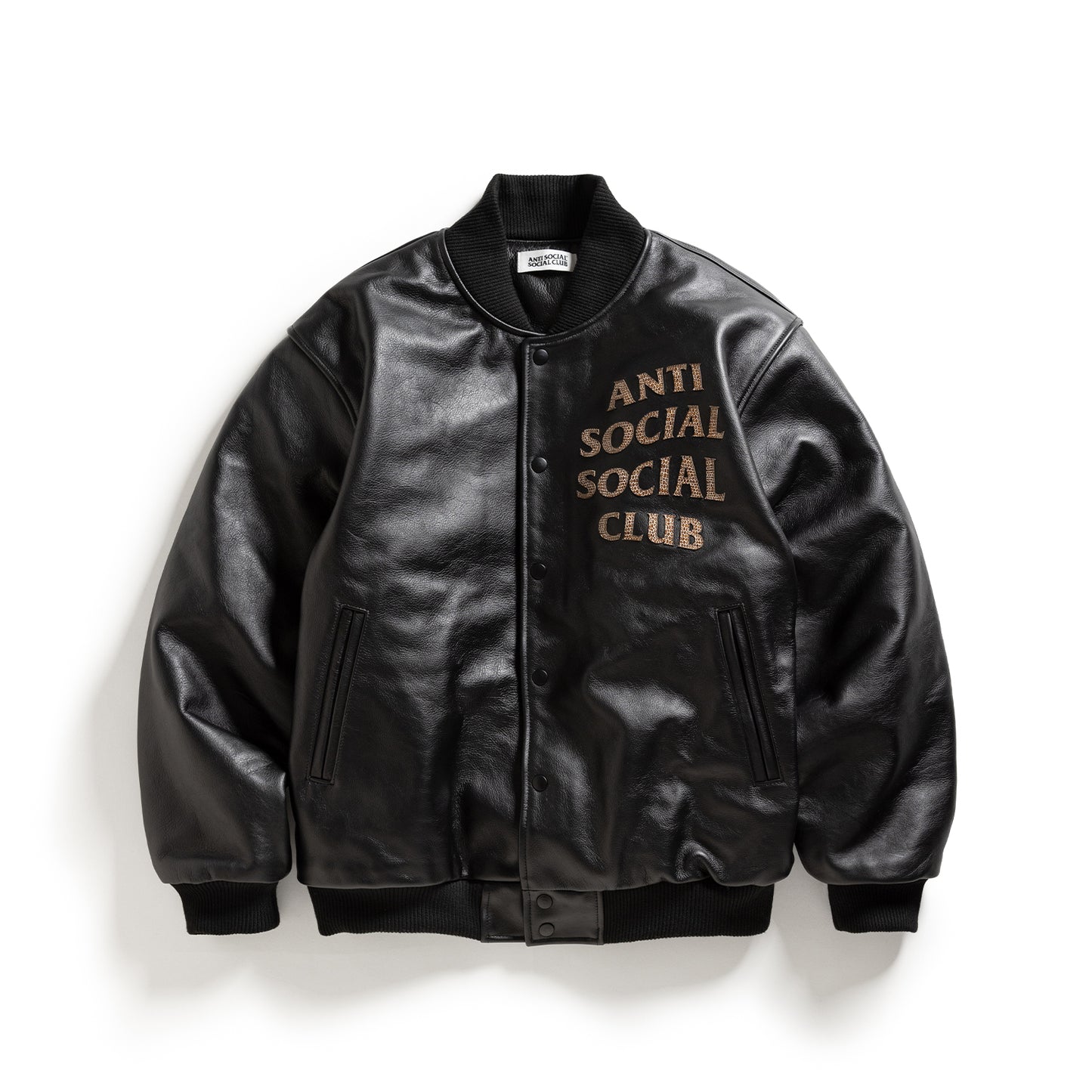 Snakeskin Applique Leather Bomber