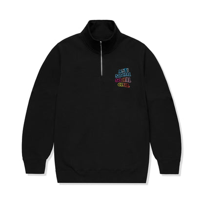 Feel The Light Half Zip Crew - Black