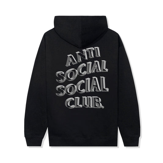 Back of black hoodie with ASSC graphic