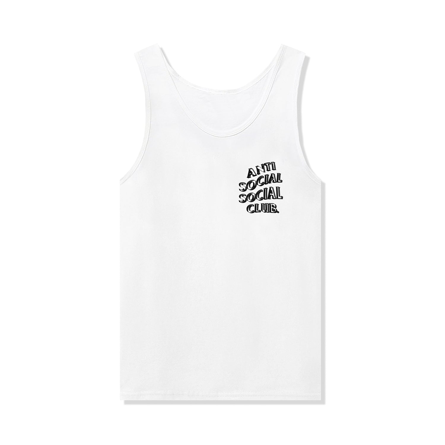 White tank, small ASSC graphic, front