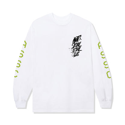 Dystopian Crime Wave Long Sleeve Tee - White