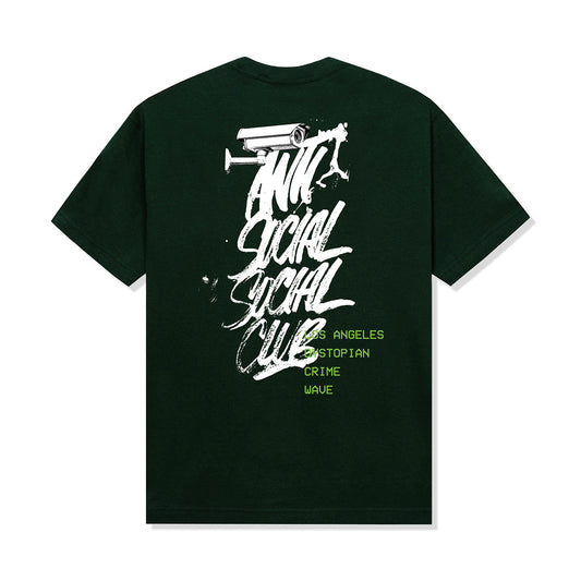 Dystopian Crime Wave Tee - Emerald