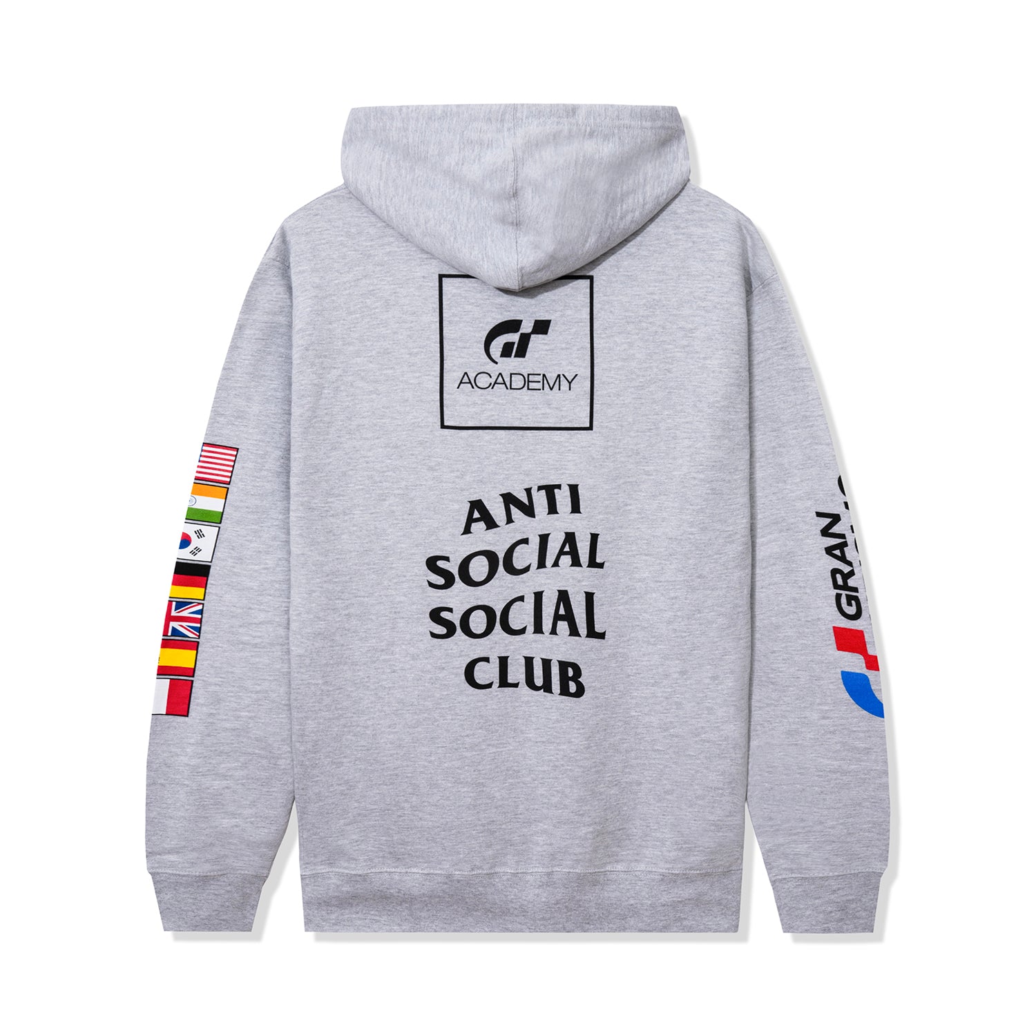 ASSC x Gran Turismo Flag Zip Hoodie Heather Grey
