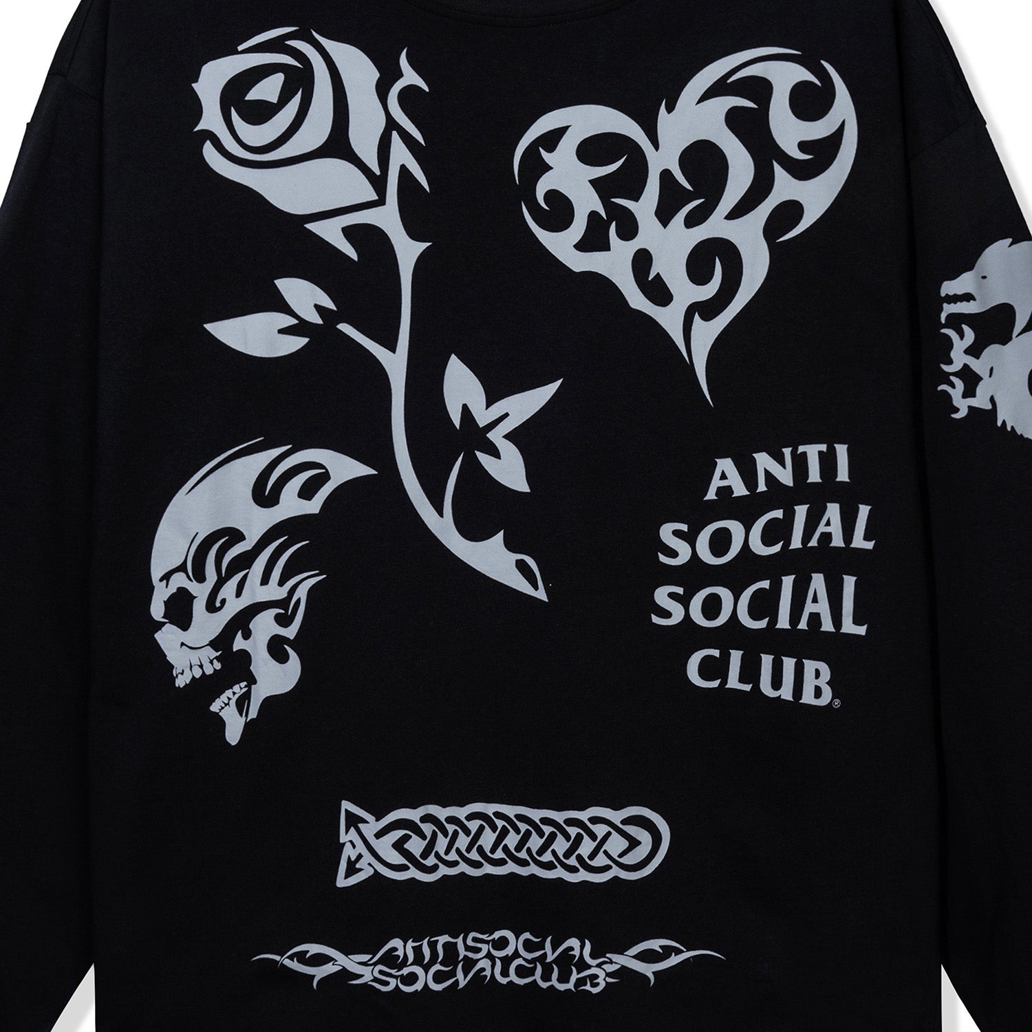 Helplessness Long Sleeve Tee Black AntiSocialSocialClub