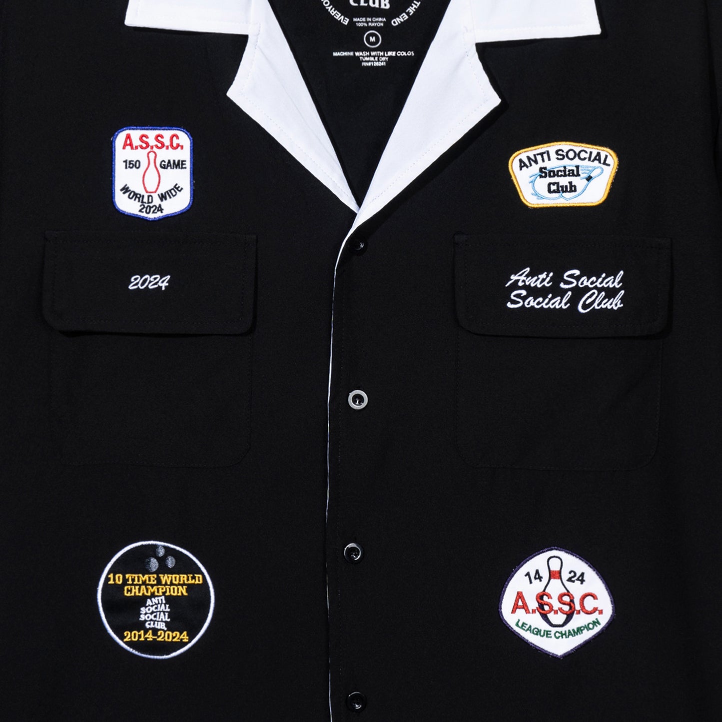 Dark Corners Bowling Shirt - Black