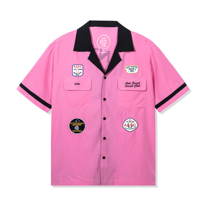 Dark Corners Bowling Shirt - Pink