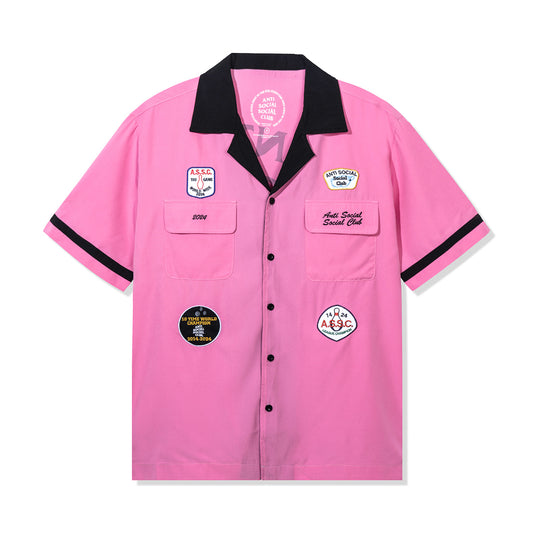 Dark Corners Bowling Shirt - Pink