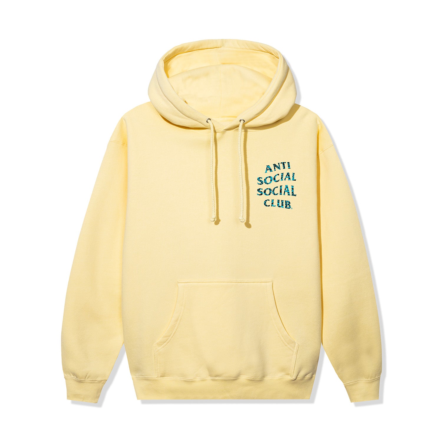 Yellow anti social social club hoodie cheap