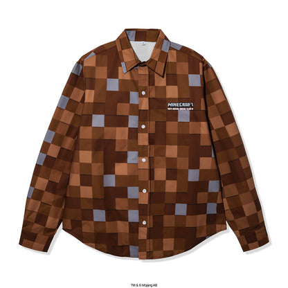 ASSC x Minecraft Pixel Plaid Button Down
