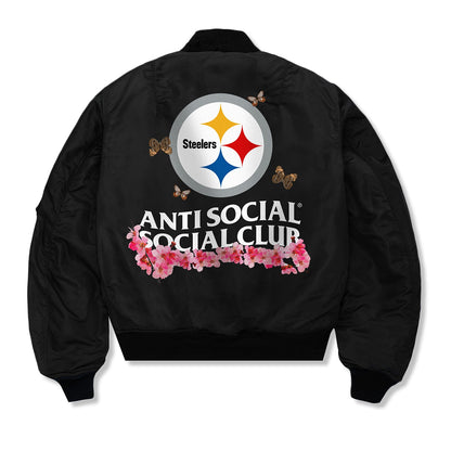 ASSC x Steelers Blossom MA-1 Jacket - back