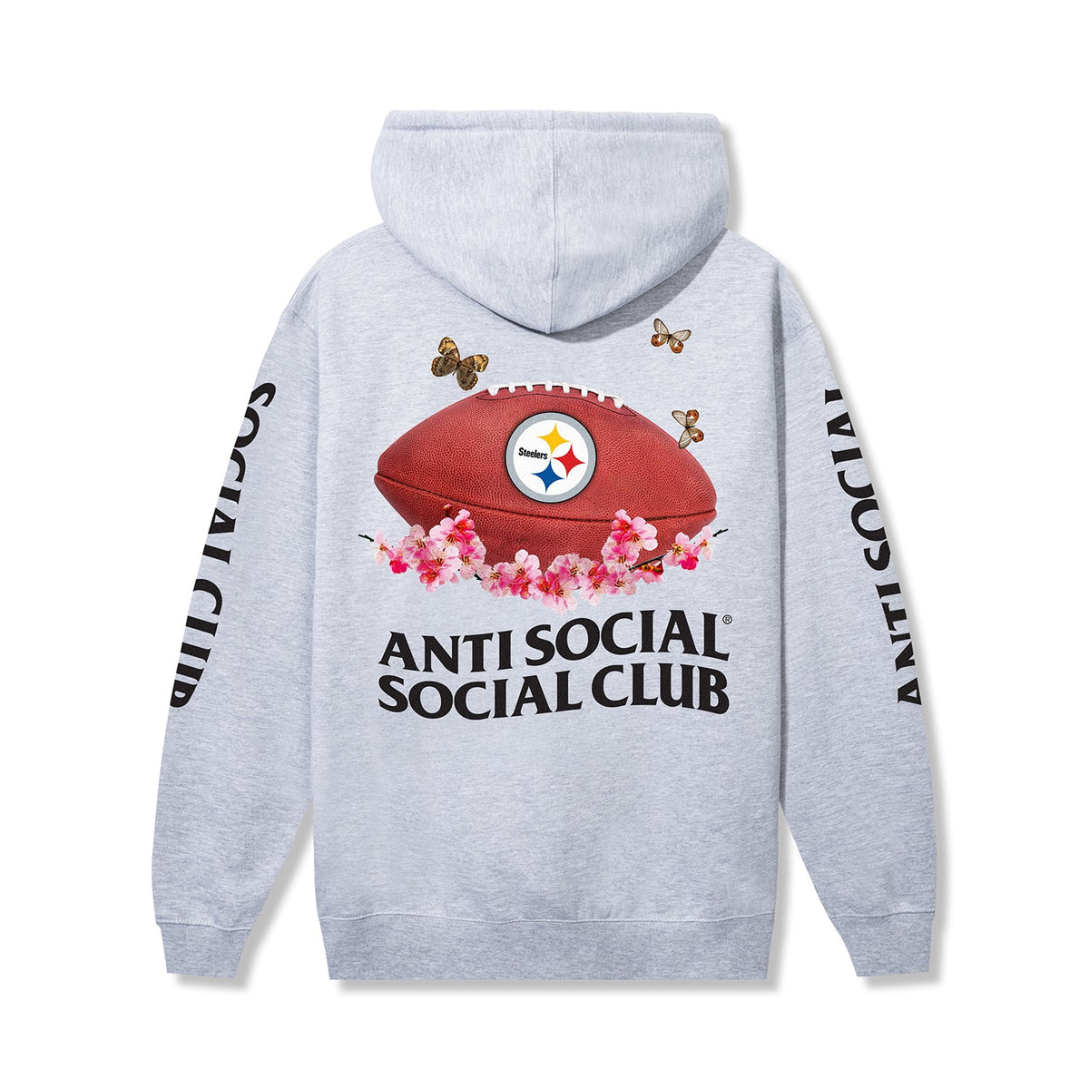 ASSC x Steelers Impact Blossom Hoodie - Grey Heather back