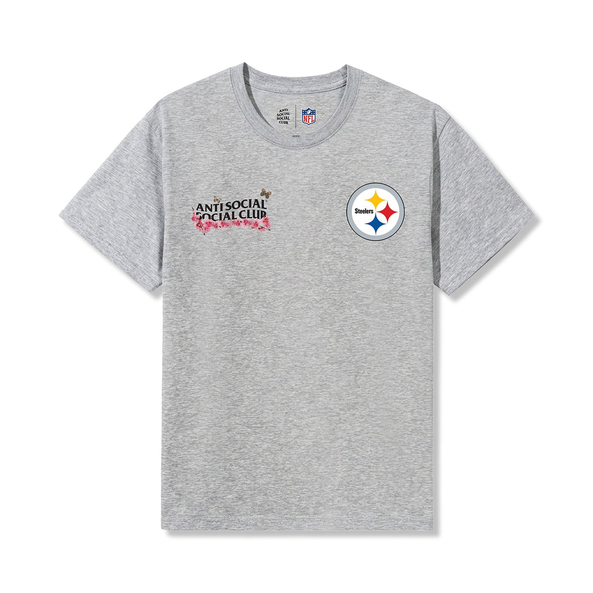ASSC x Steelers Blossom Tee - Athletic Heather front