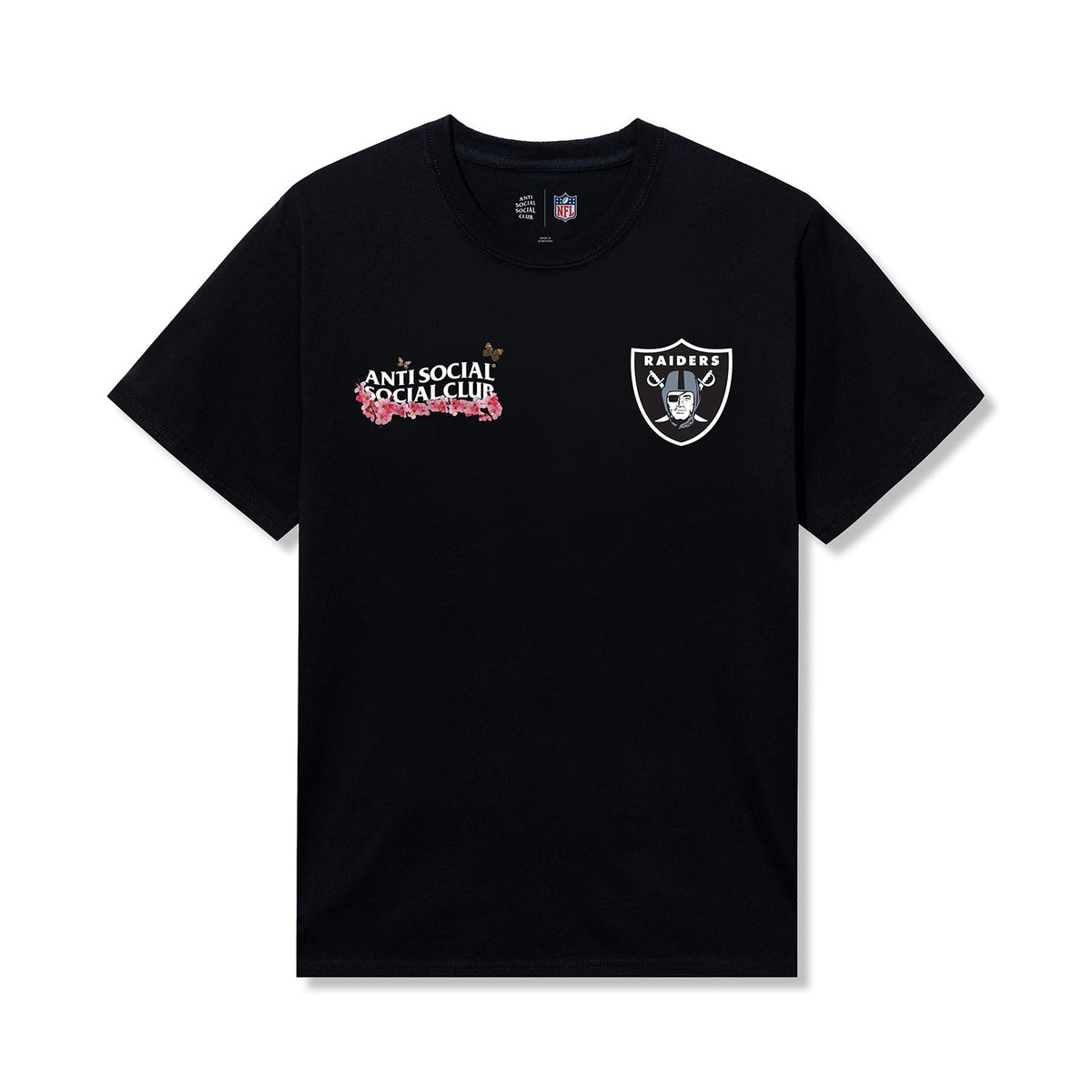 ASSC x Raiders Blossom Tee - Black front