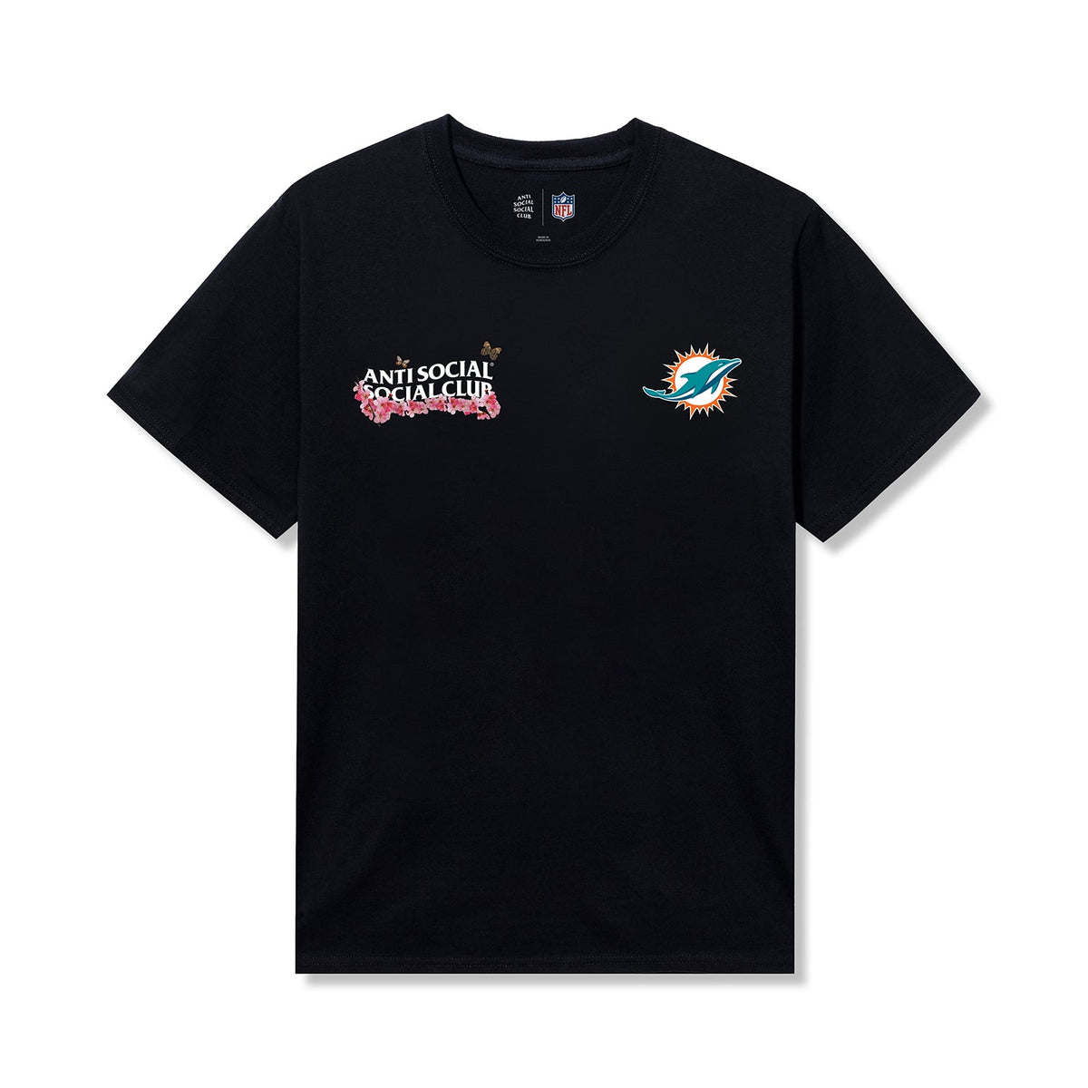 ASSC x Dolphins Blossom Tee - Black front