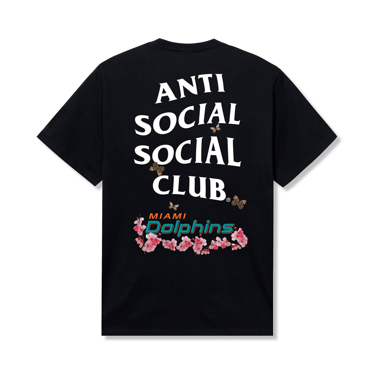 ASSC x Dolphins Blossom Tee - Black back