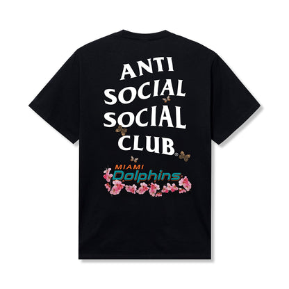 ASSC x Dolphins Blossom Tee - Black back