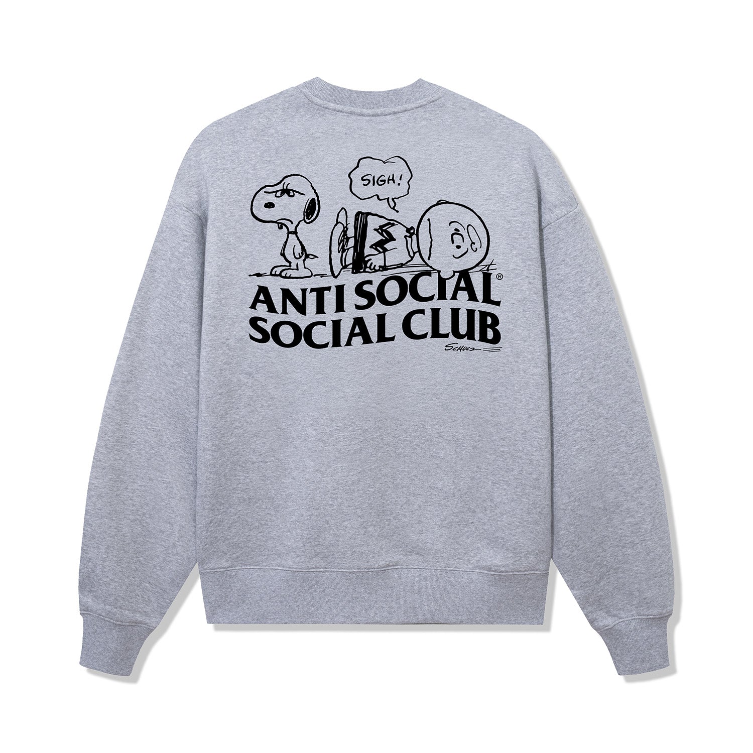 スウェット Anti Social Social Club Mind Crewneck ASSC x Peanuts Sigh Crewneck – AntiSocialSocialClub