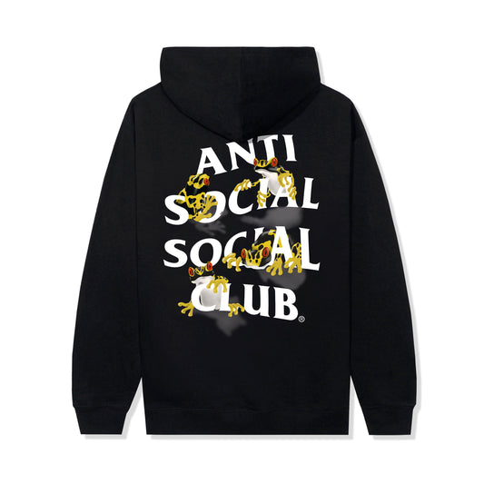 Yellow Banded Hoodie - Black