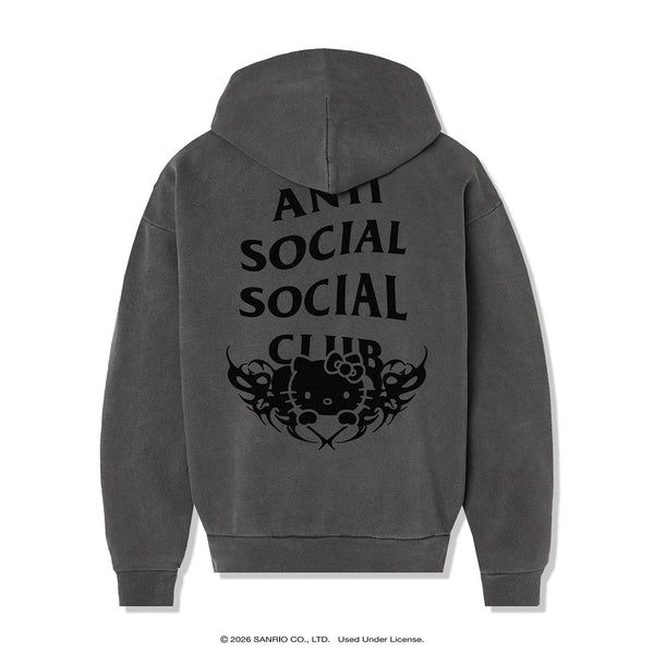 パーカー Hello Kitty x Assc Black Hoodie ASSC x Hello Kitty Ethereal Zip Hoodie – AntiSocialSocialClub