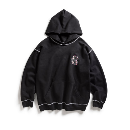 CONTRAST STITCH HOODIE