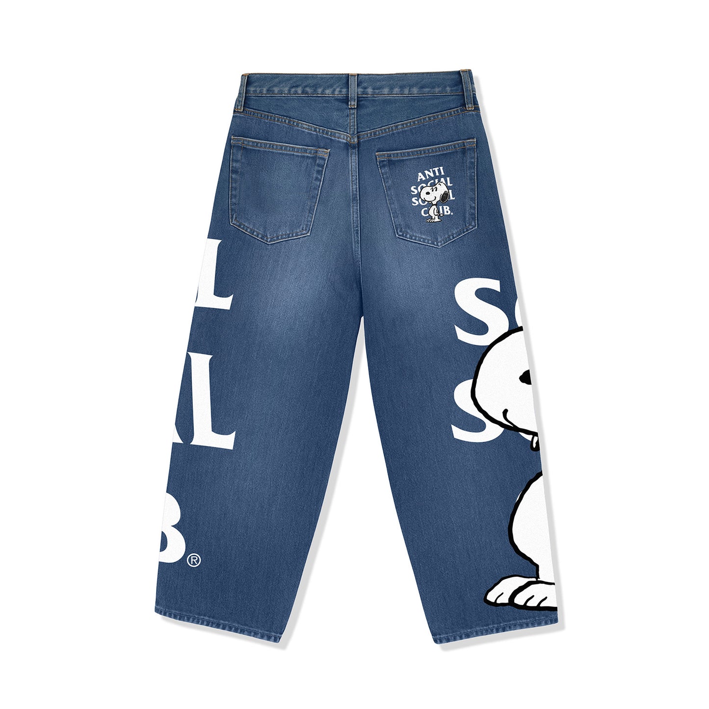 ASSC x Peanuts Snoopy 5 Pocket Printed Denim