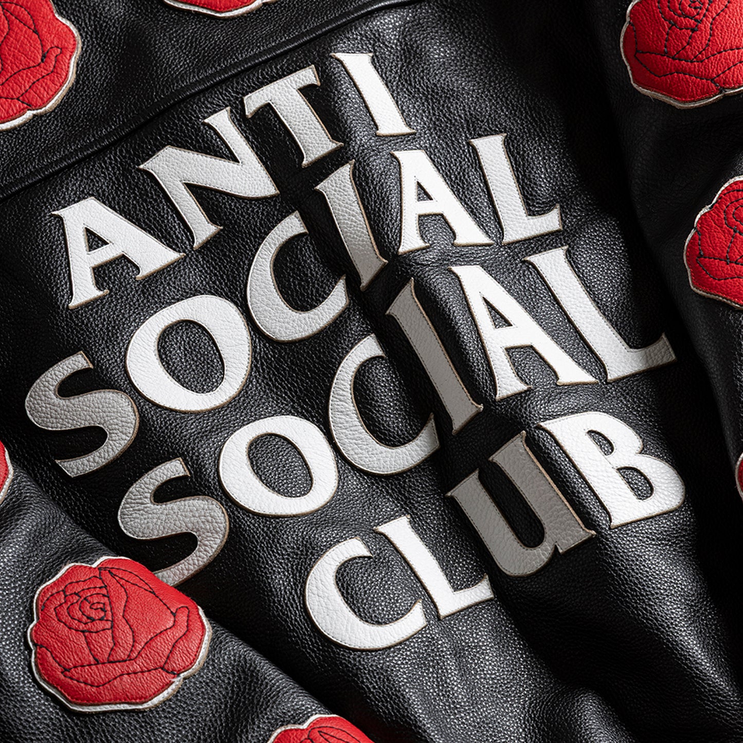 PETAL TO THE METAL LEATHER VARSITY JACKET