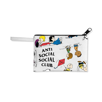 ASSC x Peanuts Faux Leather Zip Pouch
