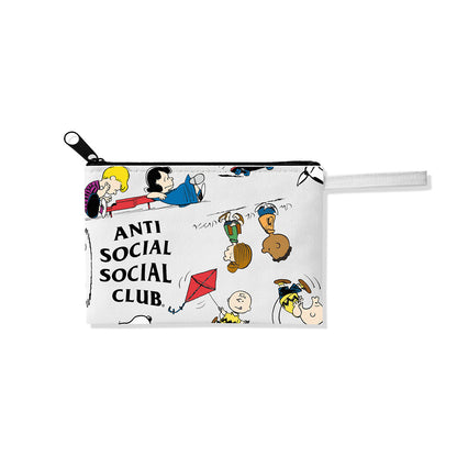 ASSC x Peanuts Faux Leather Zip Pouch