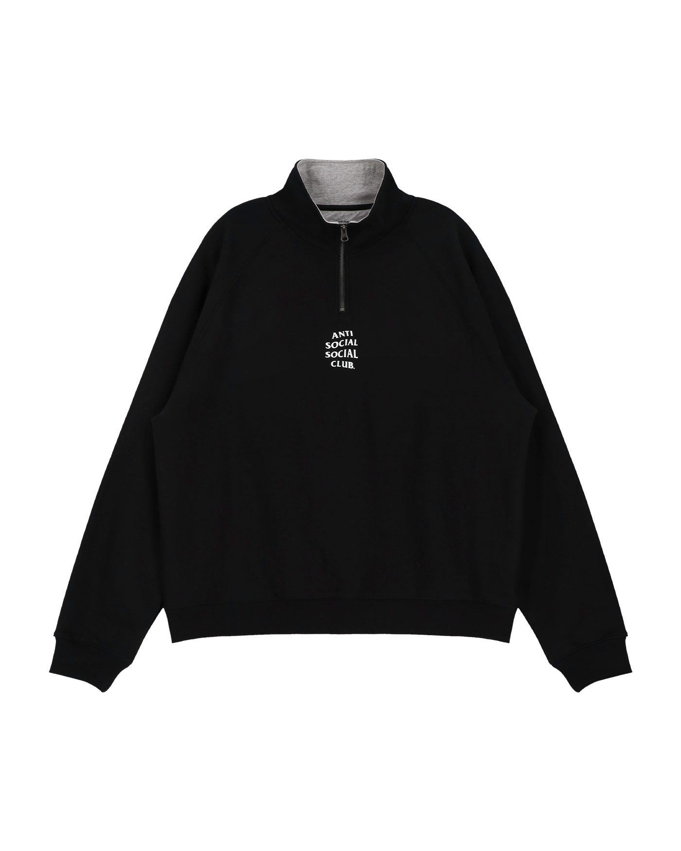 Half Zip-up Sweatshirt – AntiSocialSocialClub Half Zip-up Sweatshirt – AntiSocialSocialClub
