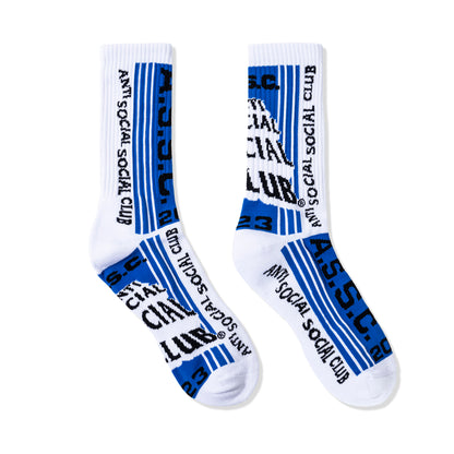 Pack Your Things Socks - White/Blue