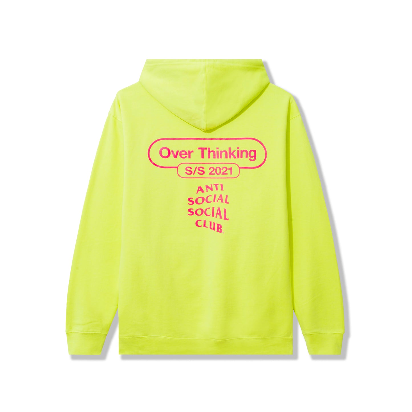 Over Thinking 21 Neon Green Hoodie