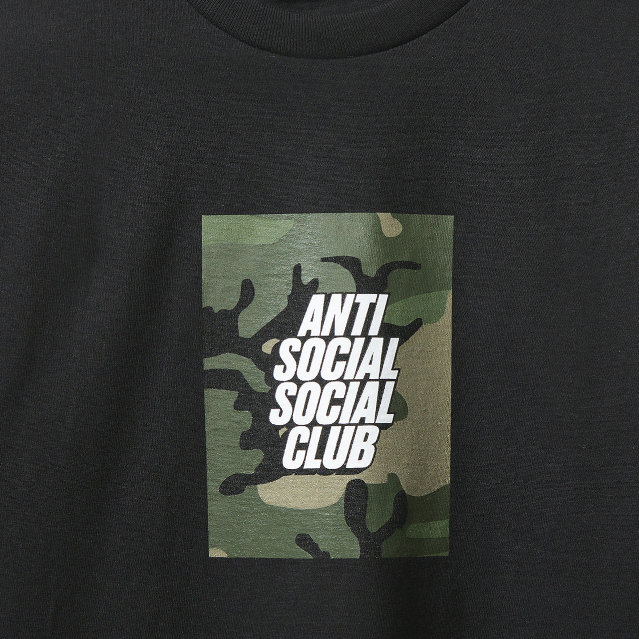 Camo Box Logo Black Tee