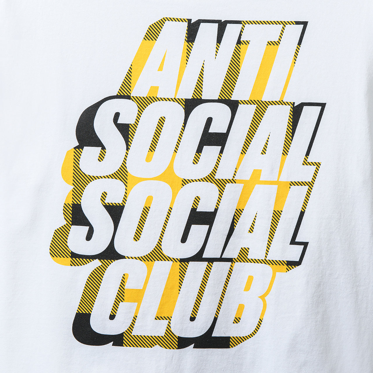 Blocked Yellow Plaid White Tee