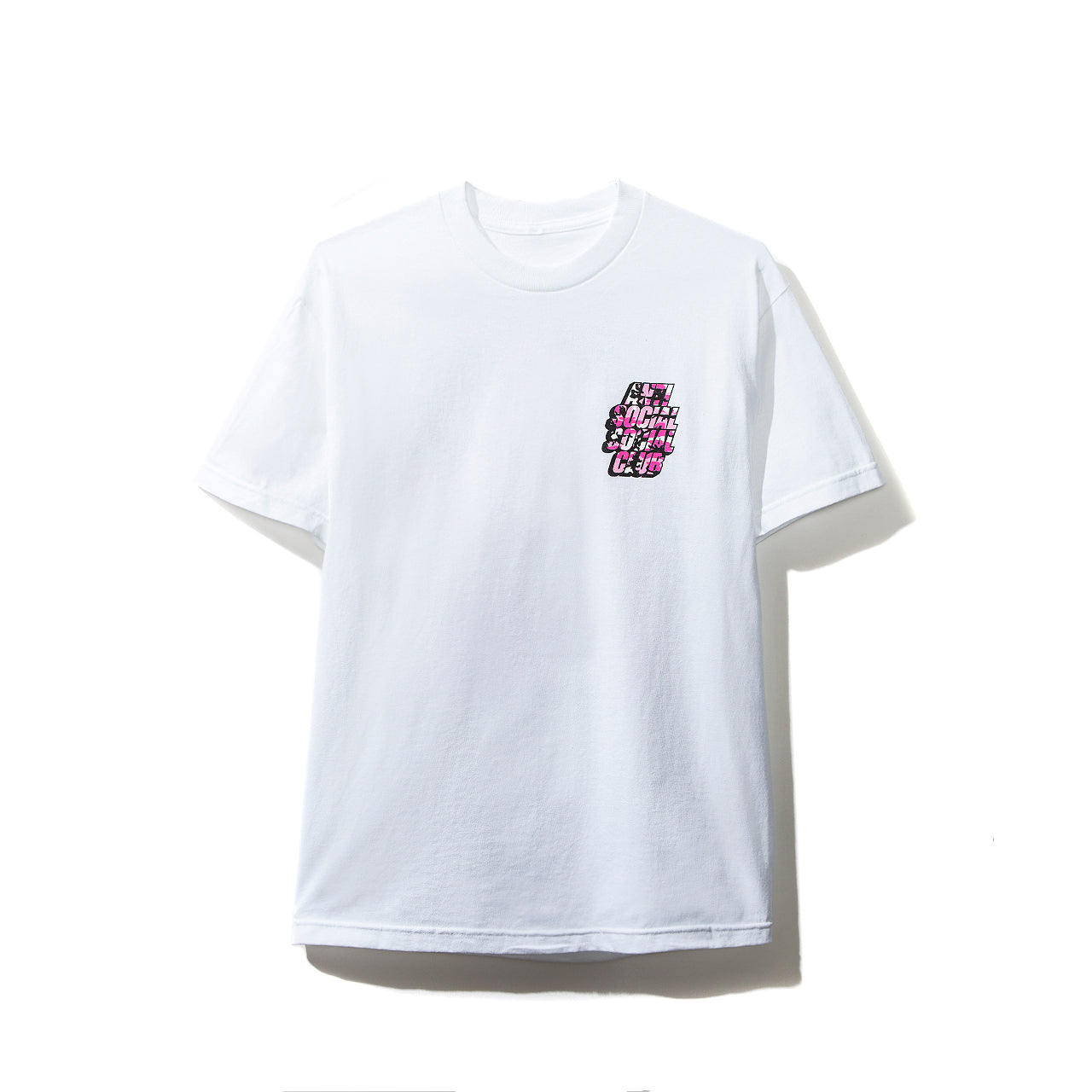 Blocked Pink Camo White Tee