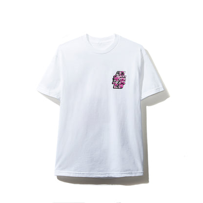 Blocked Pink Camo White Tee