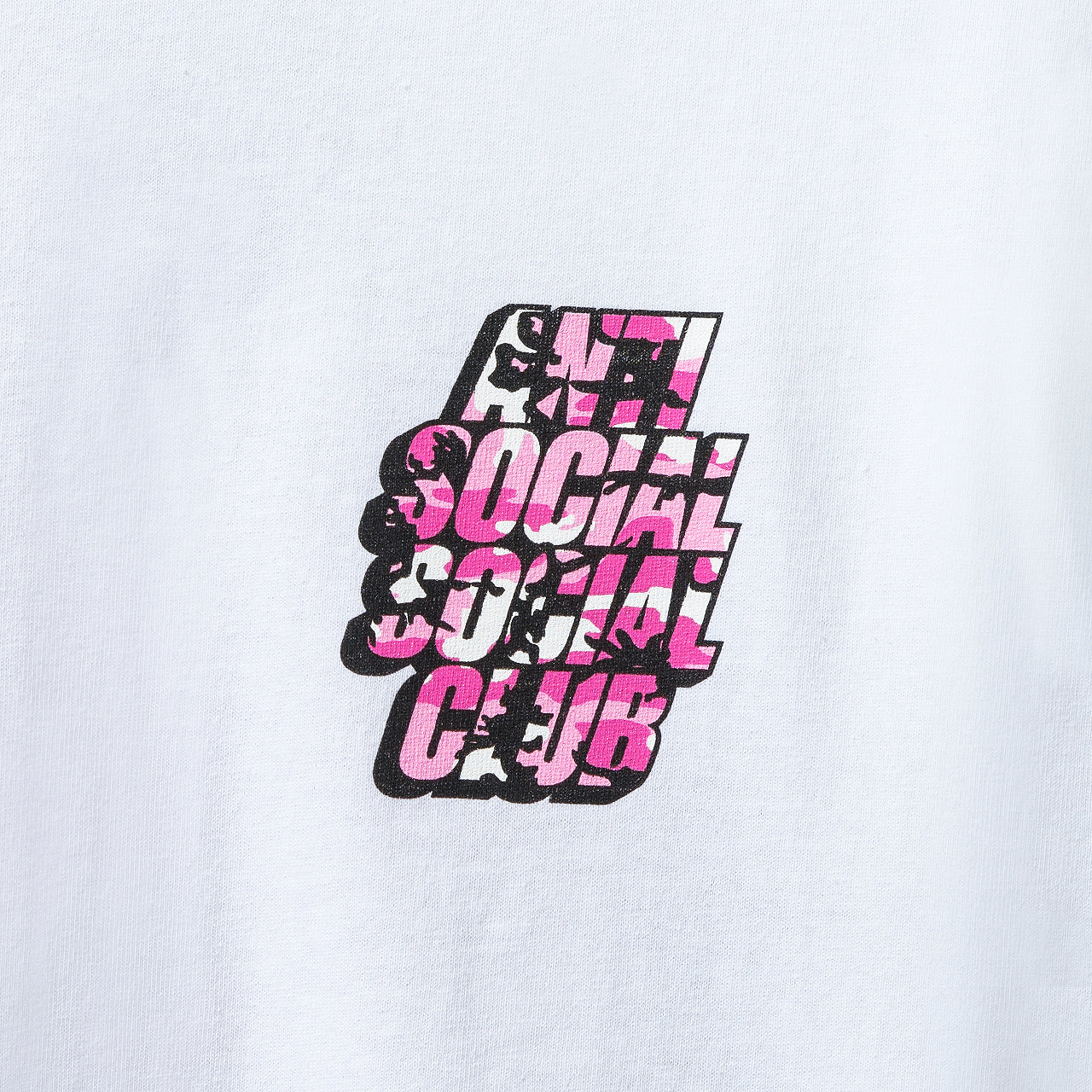 Blocked Pink Camo White Tee