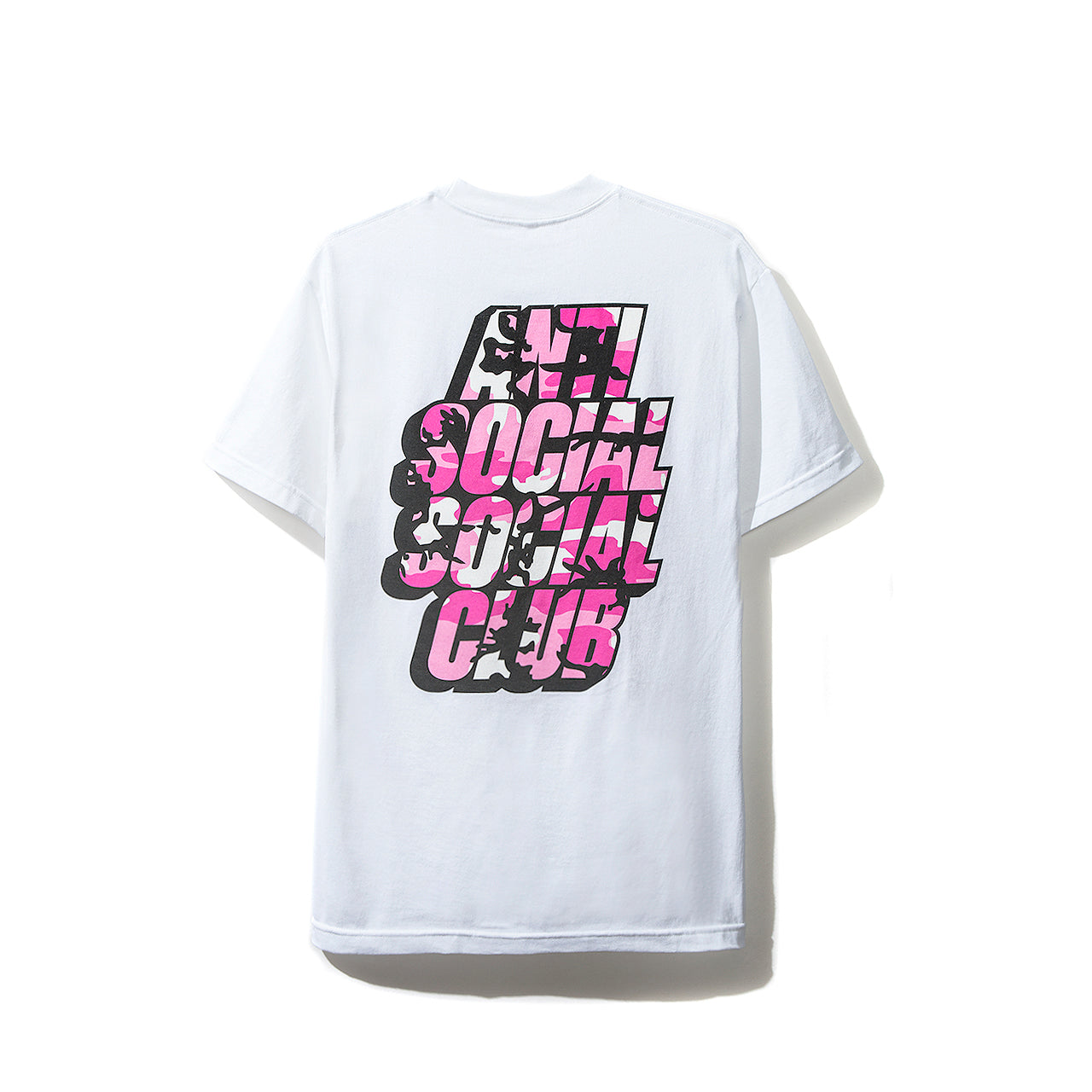 Blocked Pink Camo White Tee