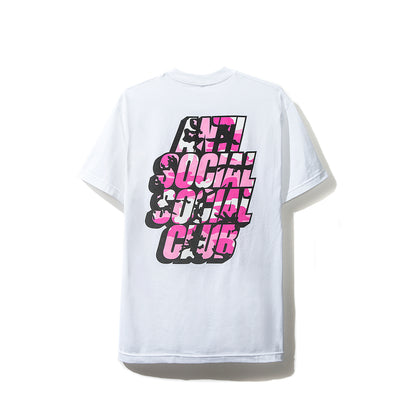 Blocked Pink Camo White Tee